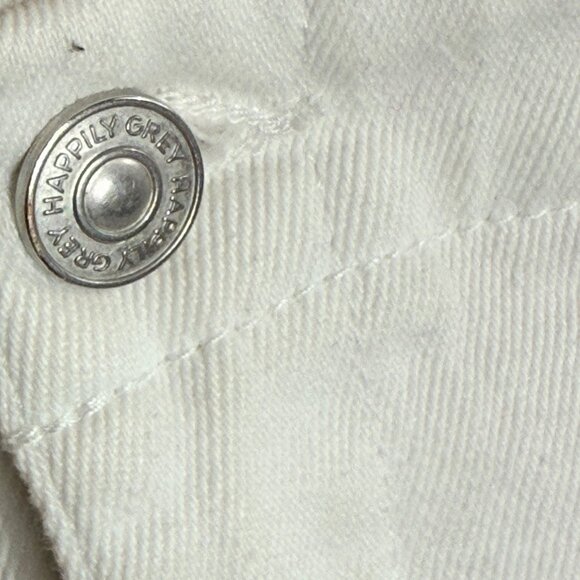 Happily Grey Signature Jeans Womens 3/26 White High Rise Sailor Style Flare - Picture 9 of 13